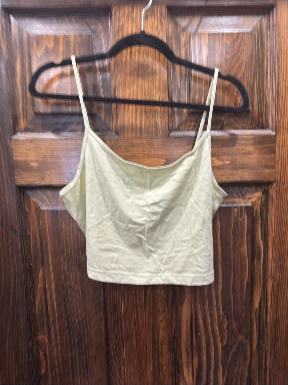 NOBO Green Spaghetti-Strap Crop Camisole